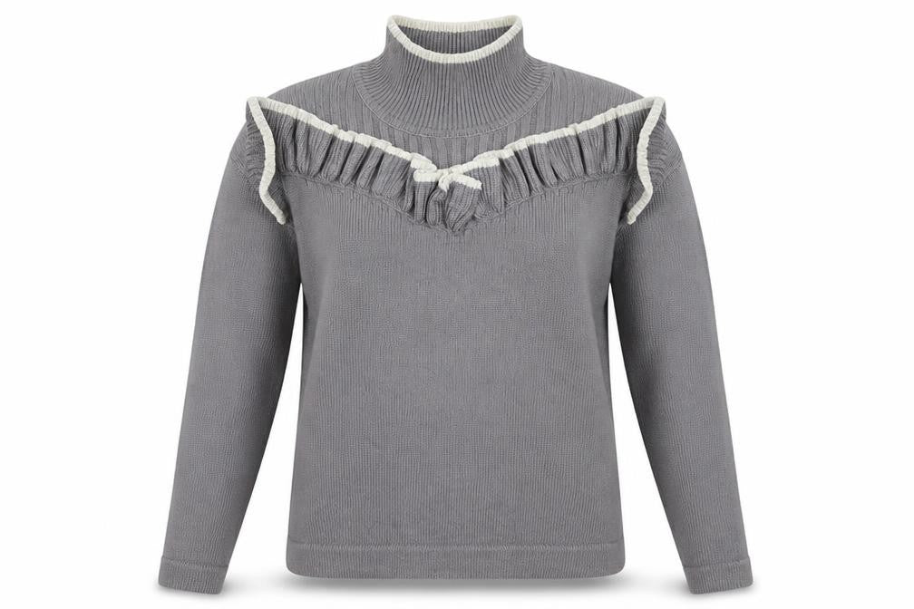 Blue Inc Womens Grey  Knit Pullover Jumper Size 10