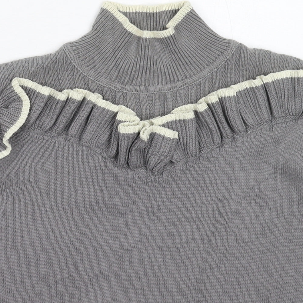 Blue Inc Womens Grey  Knit Pullover Jumper Size 10