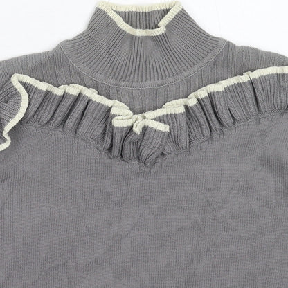 Blue Inc Womens Grey  Knit Pullover Jumper Size 10
