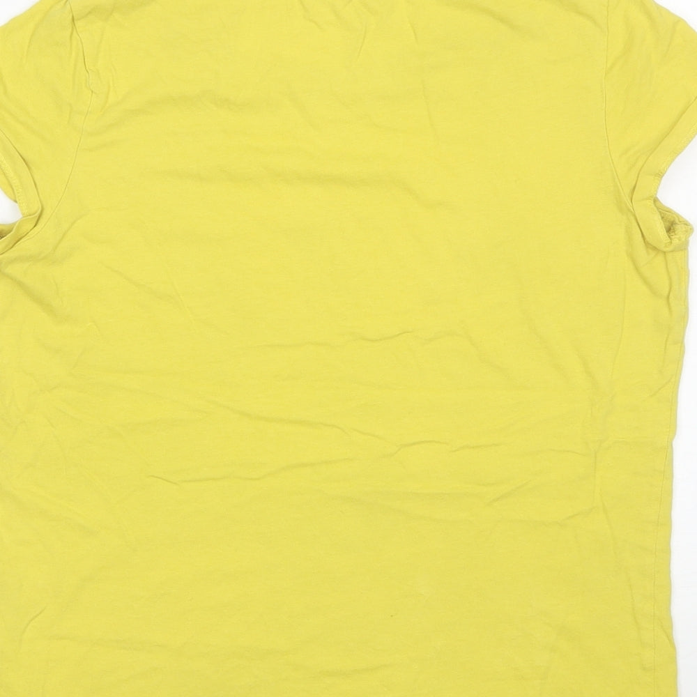 Q/S Womens Yellow   Basic T-Shirt Size M