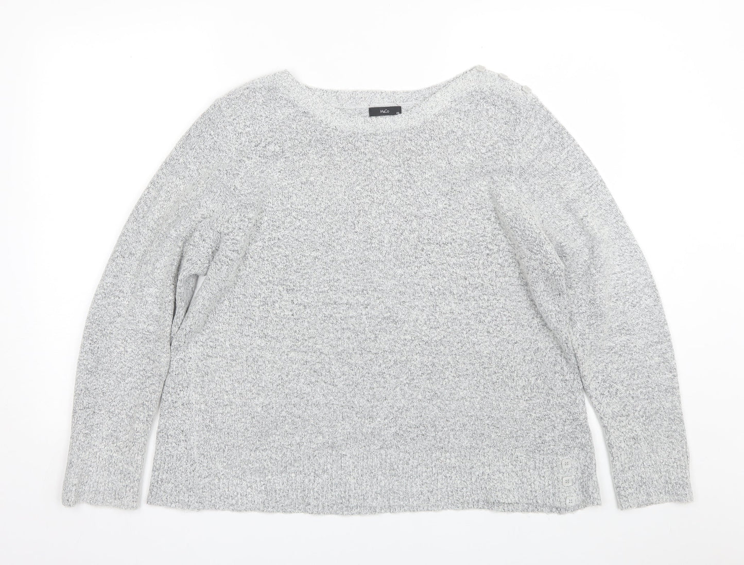 M&Co Womens Grey   Pullover Jumper Size 20