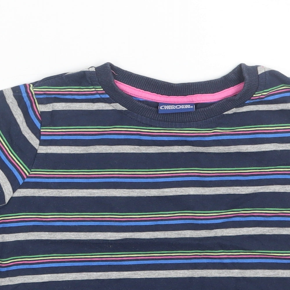 Cherokee Girls Multicoloured Striped  Basic T-Shirt Size 4-5 Years