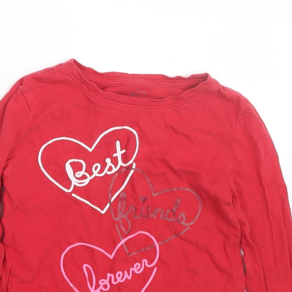 Gap Girls Red   Basic T-Shirt Size 4-5 Years