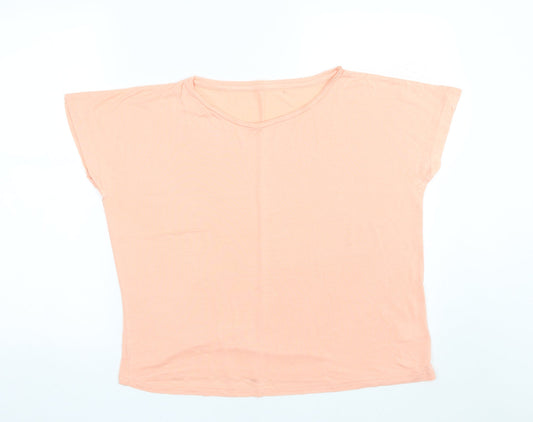 Preworn Womens Pink   Basic T-Shirt Size 10