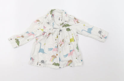 Next Girls White Polka Dot   Dress Size 2 Years