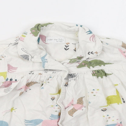 Next Girls White Polka Dot   Dress Size 2 Years