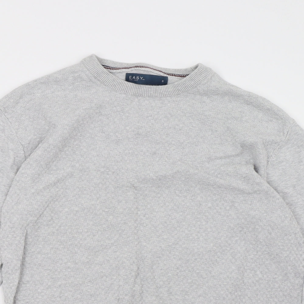 Easy Mens Grey   Pullover Sweatshirt Size S