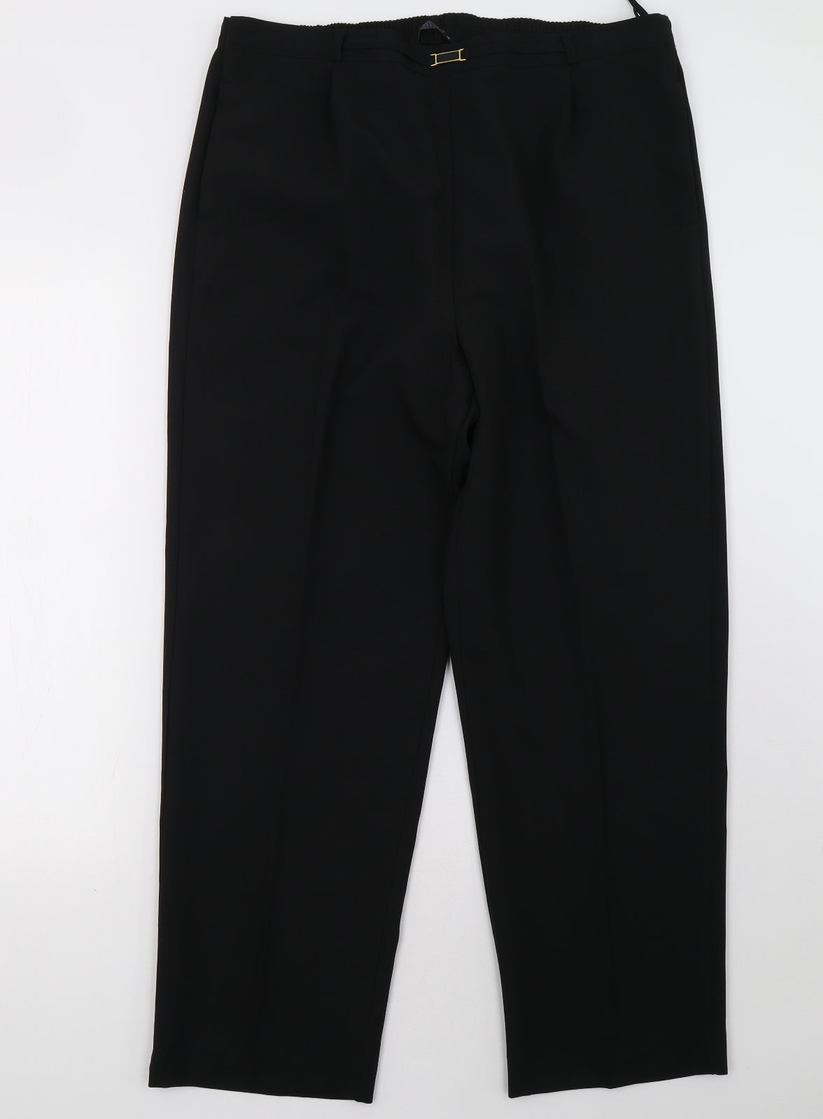 BM Womens Black   Trousers  Size 16 L32 in