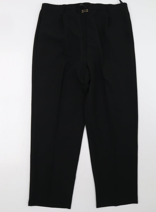 BM Womens Black   Trousers  Size 16 L32 in