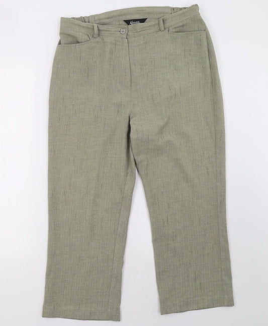 Alexara Womens Green   Trousers  Size 14 L27 in