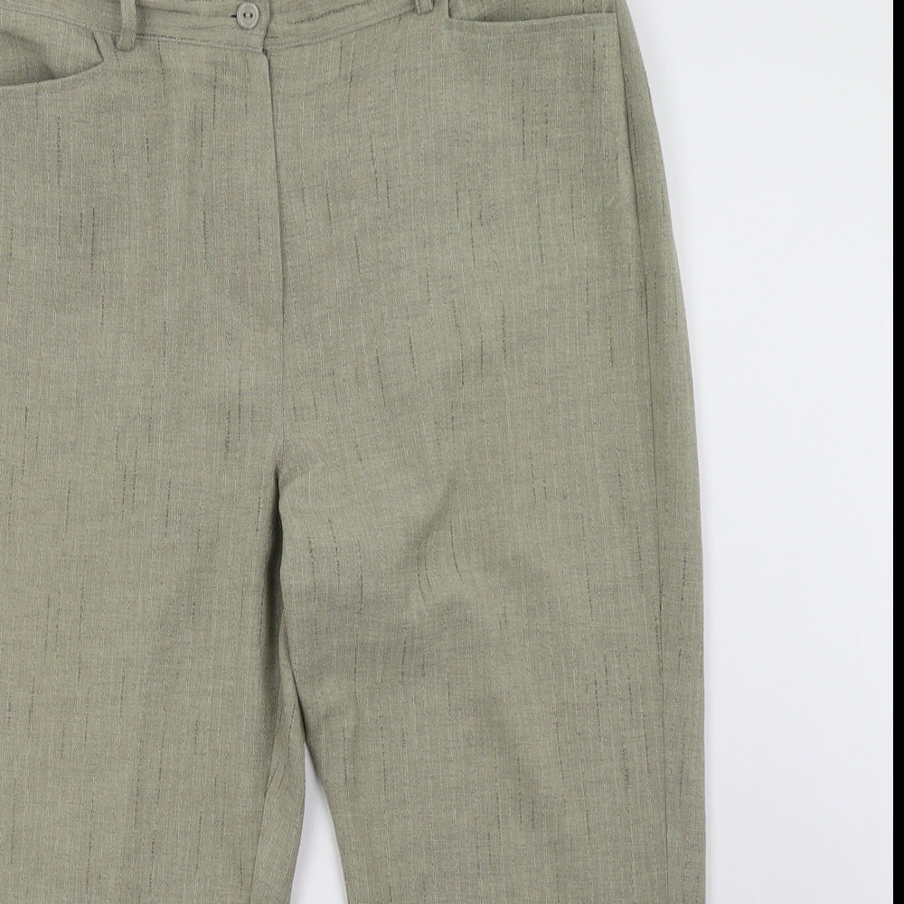 Alexara Womens Green   Trousers  Size 14 L27 in