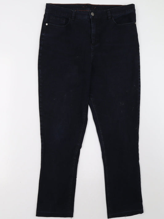 Preworn Womens Blue   Straight Jeans Size 10 L30 in