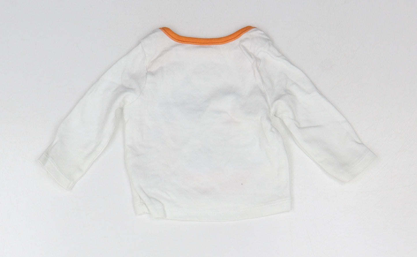 Nutmeg Baby White   Basic T-Shirt Size 6-9 Months  - ANIMALS