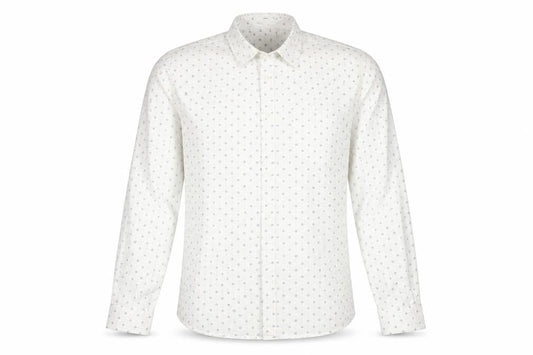 New Look Mens White Geometric   Button-Up Size L