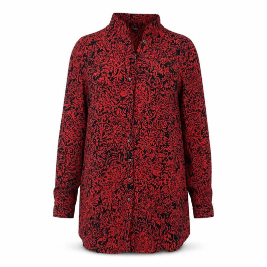 Monsoon Womens Red Geometric  Shirt Dress  Size M