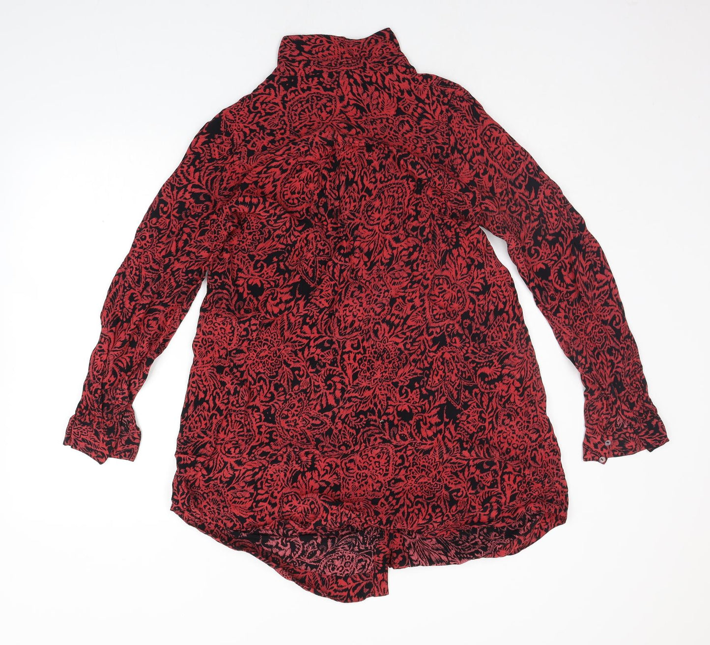 Monsoon Womens Red Geometric  Shirt Dress  Size M
