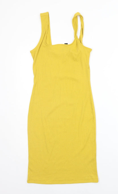 Preloved New Look Womens Yellow   A-Line  Size 6 - Front