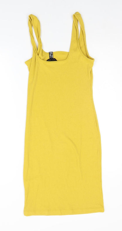 Preloved New Look Womens Yellow   A-Line  Size 6 - Back