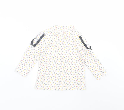 Orchestra Girls Ivory Geometric  Basic T-Shirt Size 12 Months