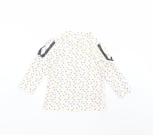 Orchestra Girls Ivory Geometric  Basic T-Shirt Size 12 Months