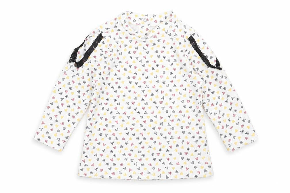 Orchestra Girls Ivory Geometric  Basic T-Shirt Size 12 Months