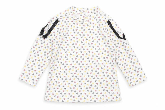 Orchestra Girls Ivory Geometric  Basic T-Shirt Size 12 Months