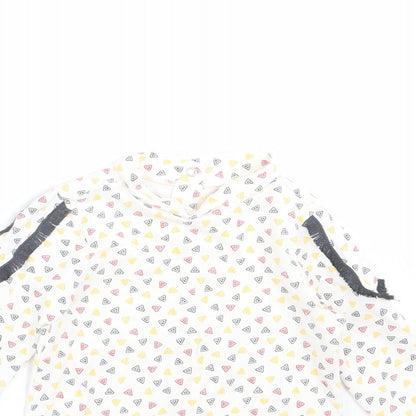 Orchestra Girls Ivory Geometric  Basic T-Shirt Size 12 Months