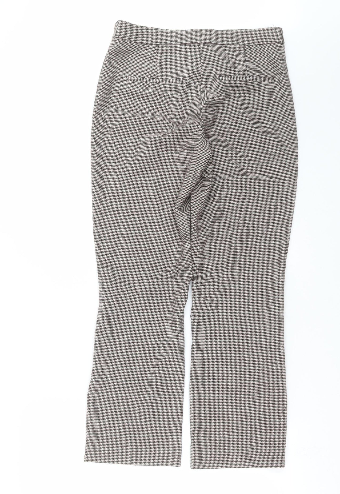 VILA Womens Purple Houndstooth  Trousers  Size 8 L28 in