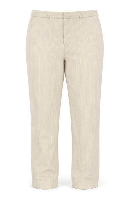Stradivarius Womens Beige Striped  Trousers  Size S L28 in