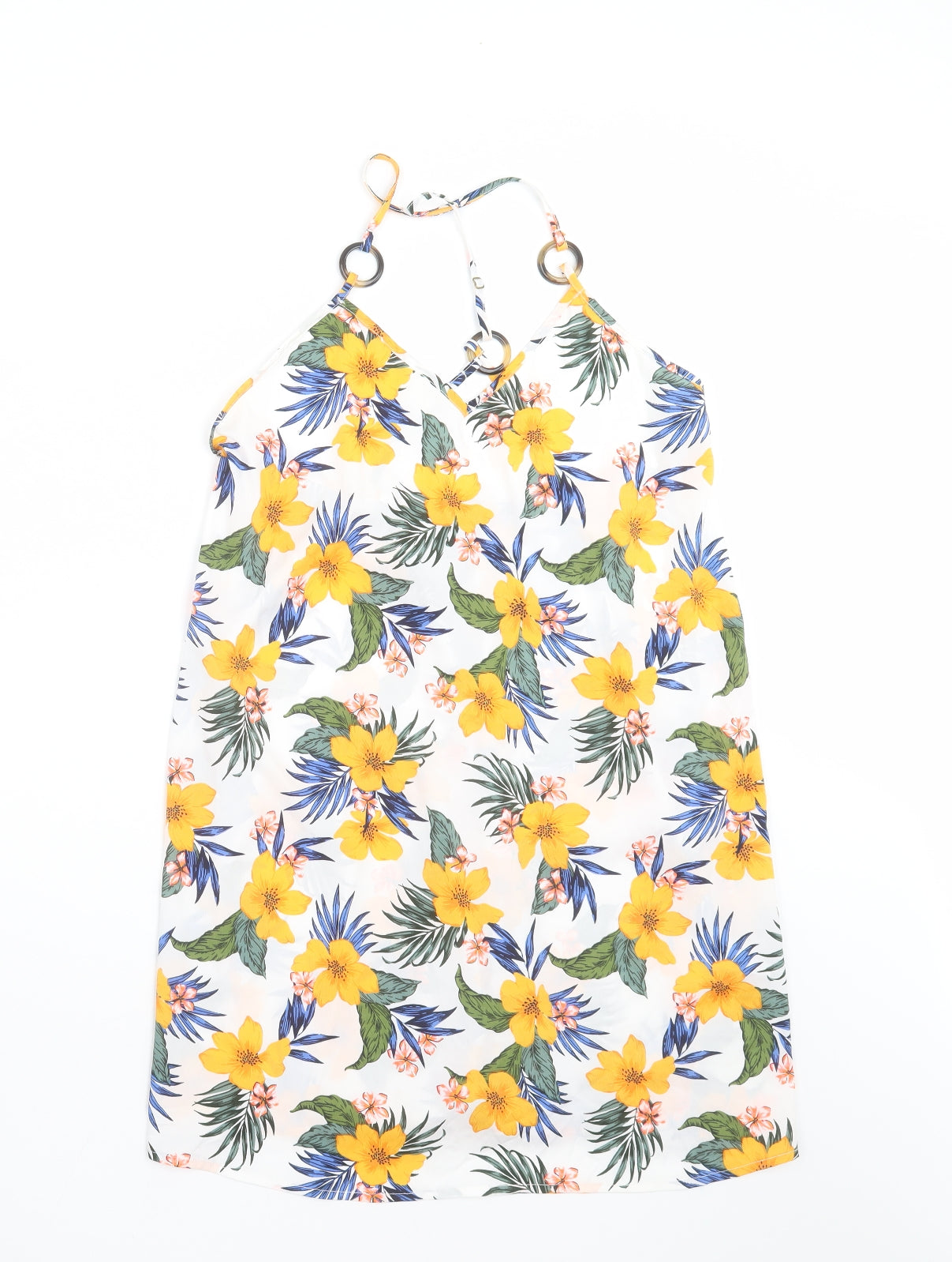 New Look Womens White Floral  Shift  Size M