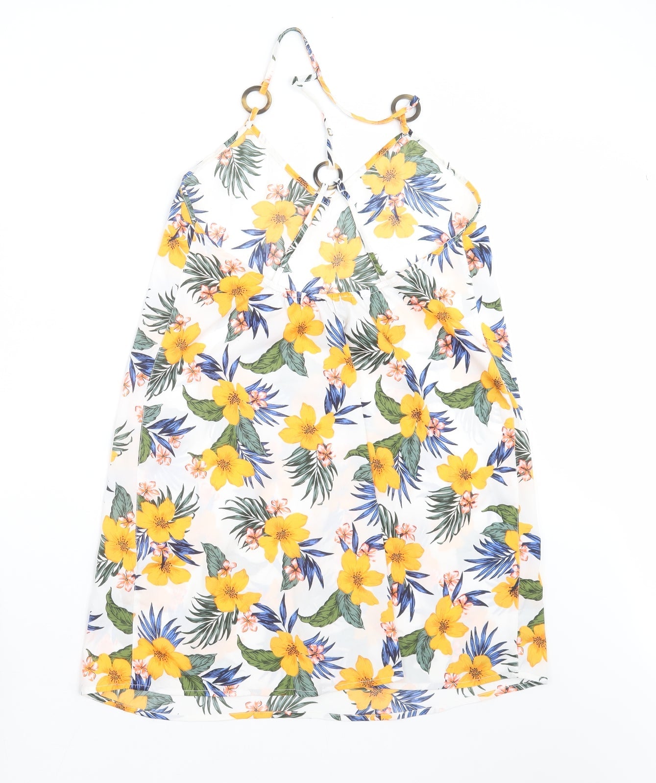 New Look Womens White Floral  Shift  Size M