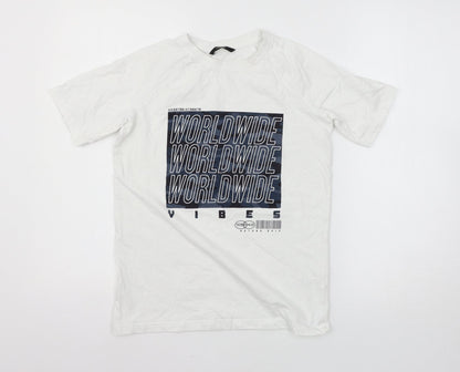 George Boys White   Basic T-Shirt Size 11-12 Years