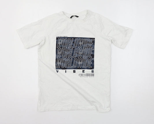 George Boys White   Basic T-Shirt Size 11-12 Years