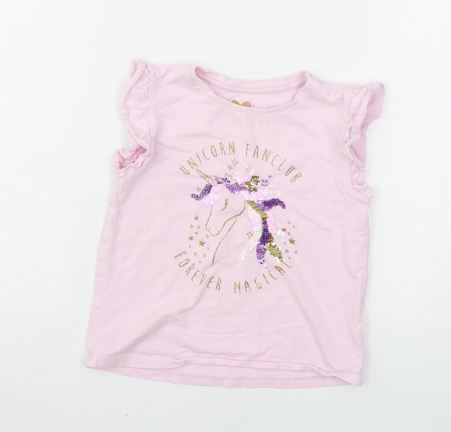 Matalan Girls Pink   Basic T-Shirt Size 5 Years