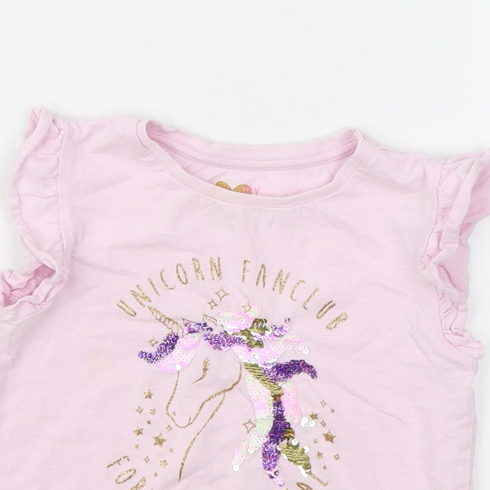 Matalan Girls Pink   Basic T-Shirt Size 5 Years