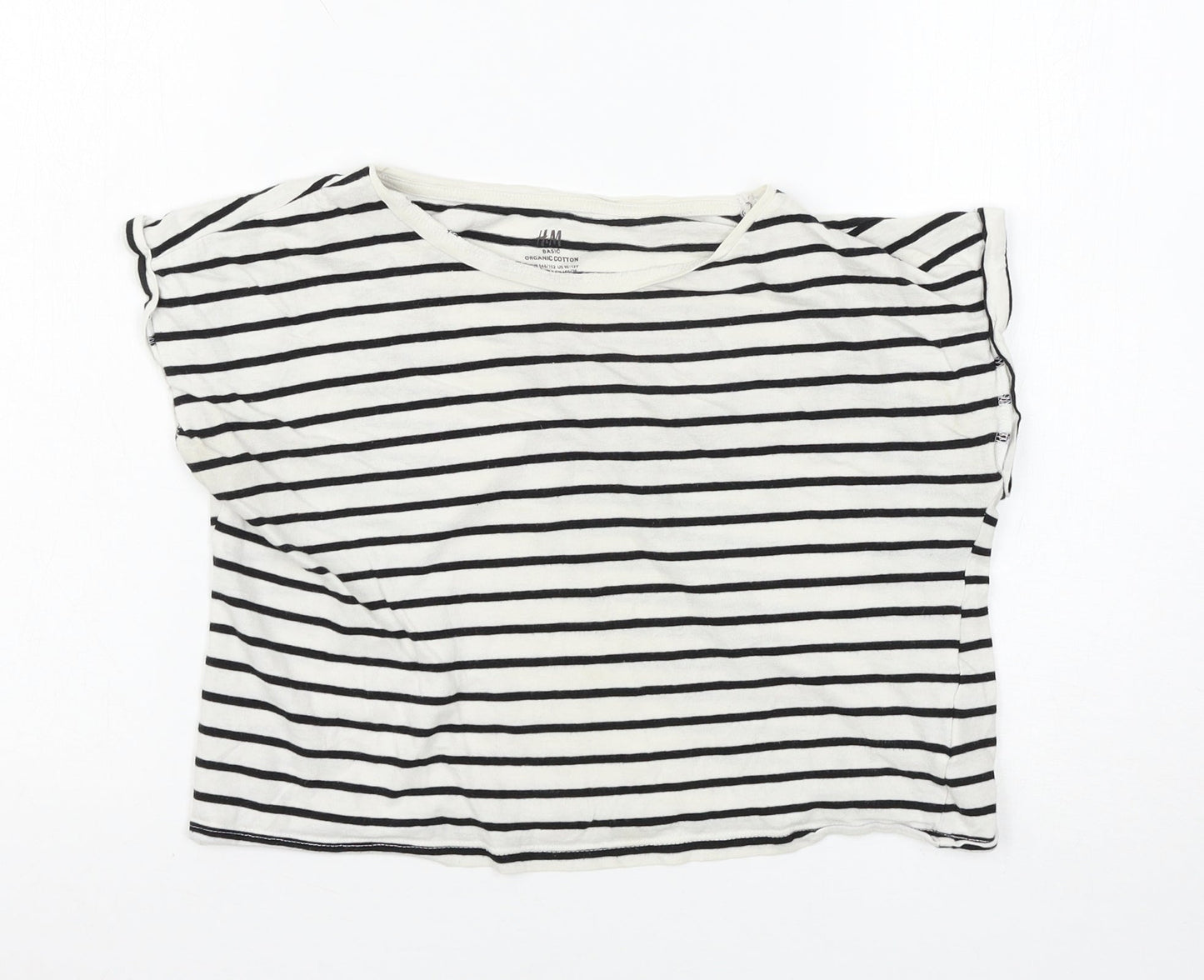 H&M Girls Multicoloured Striped  Basic T-Shirt Size 11-12 Years