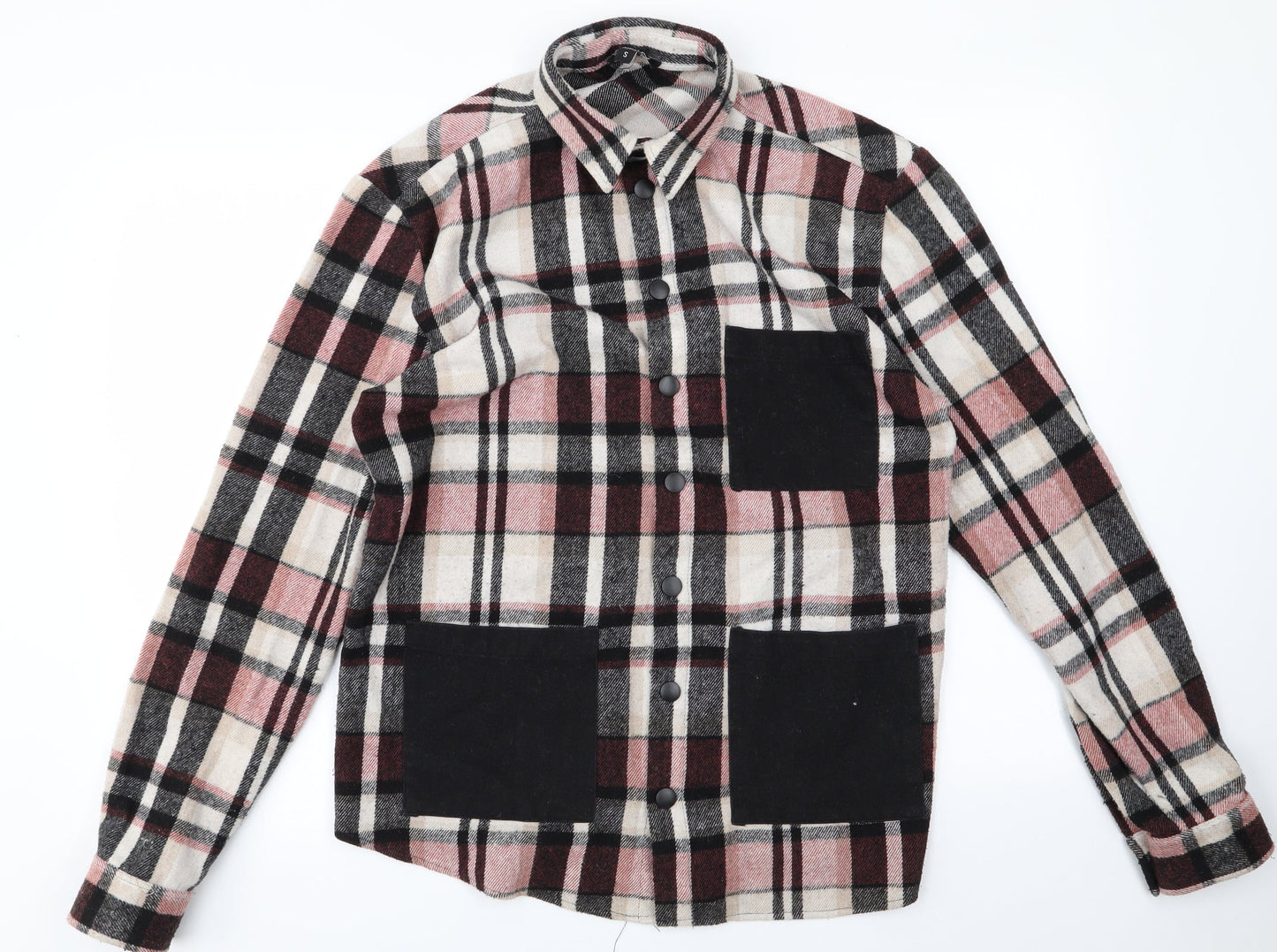 Boohoo Man Mens Brown Plaid  Cardigan Jumper Size S