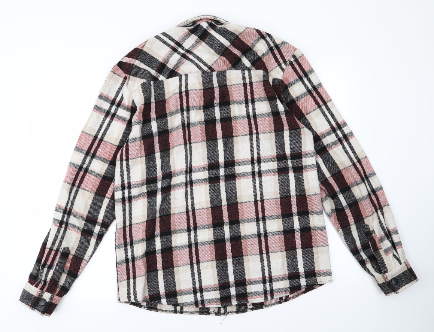 Boohoo Man Mens Brown Plaid  Cardigan Jumper Size S