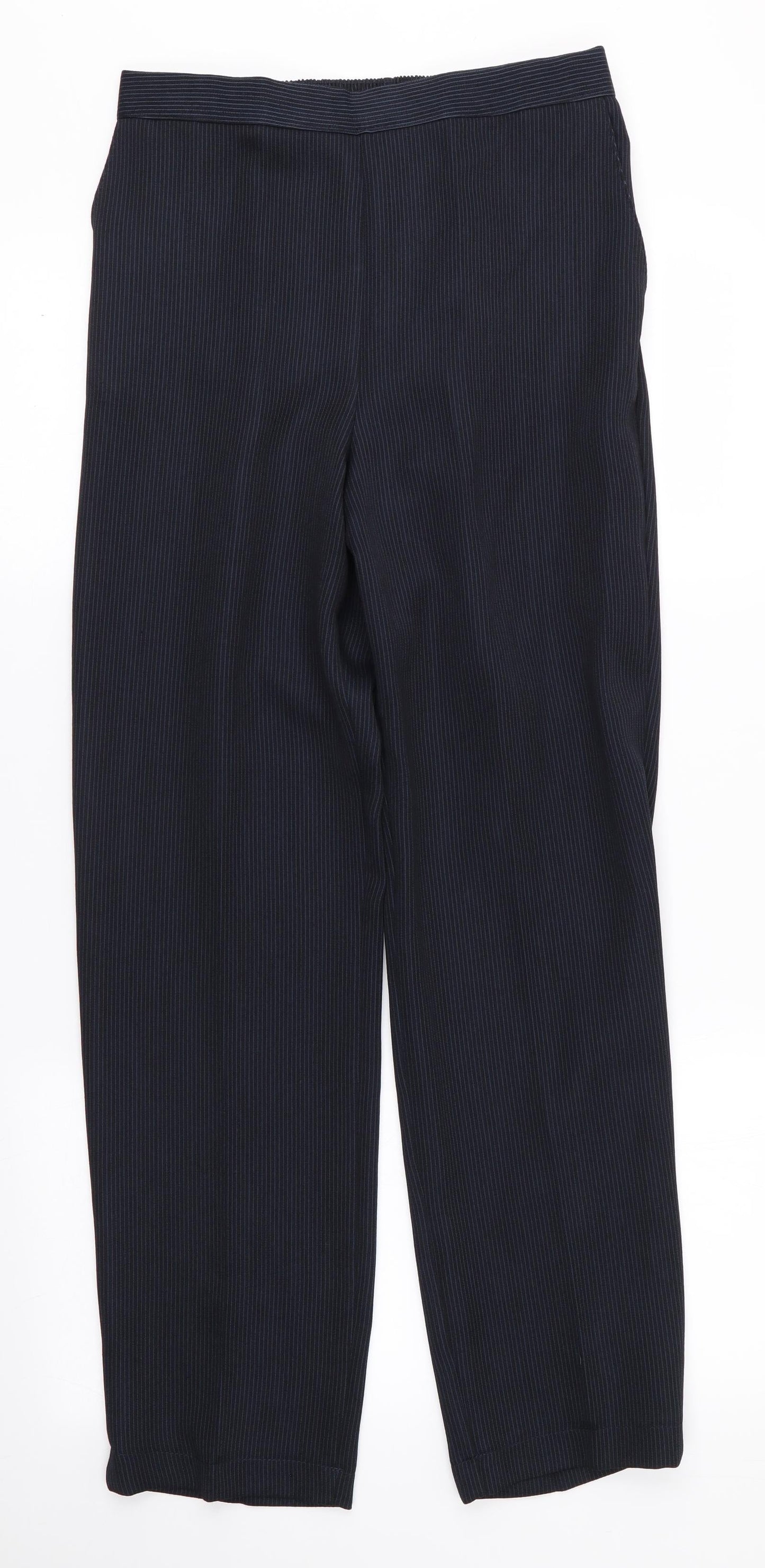 Emma Collection Womens Blue Striped  Trousers  Size 12 L28 in