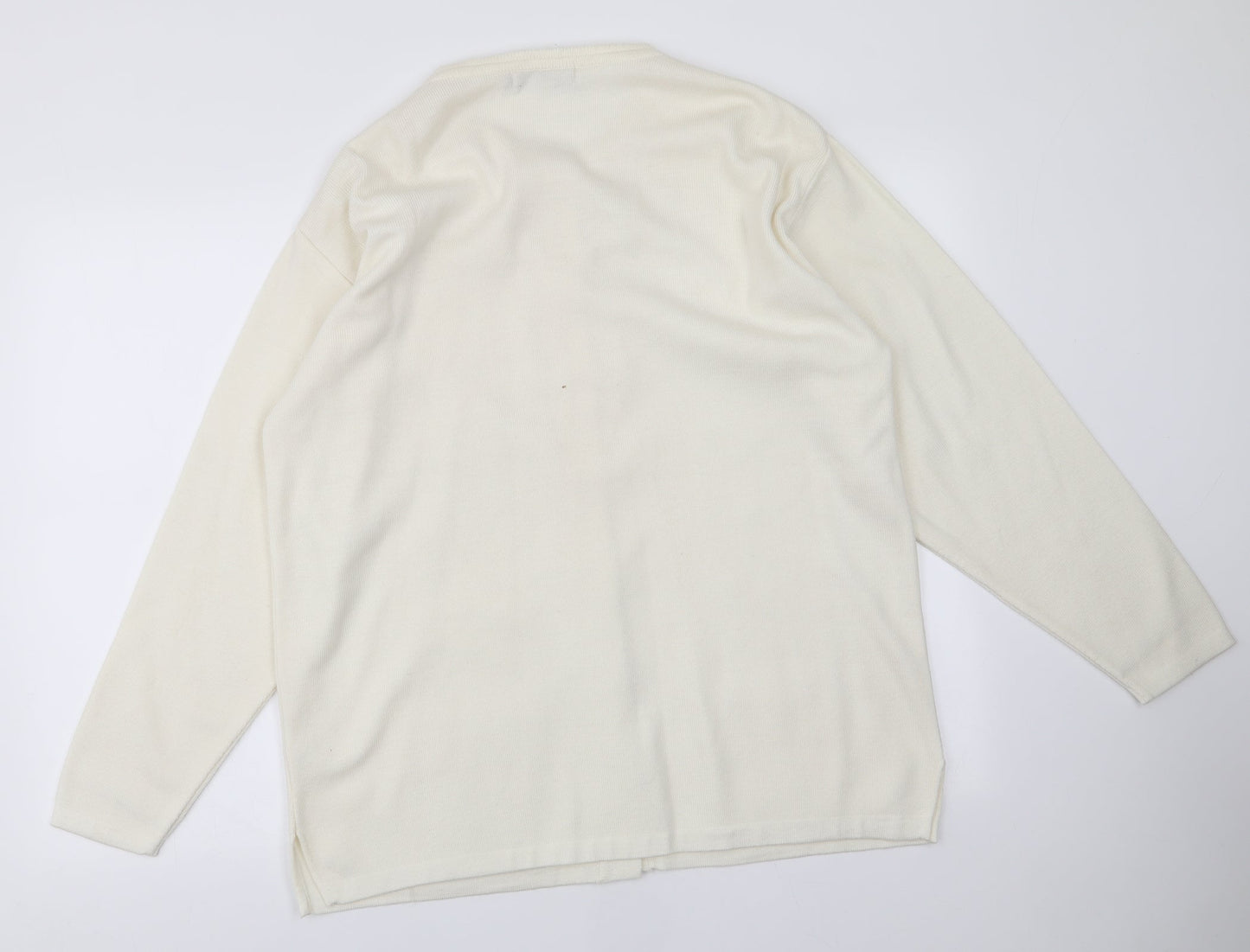 ZSZ Womens Ivory   Cardigan Jumper Size L