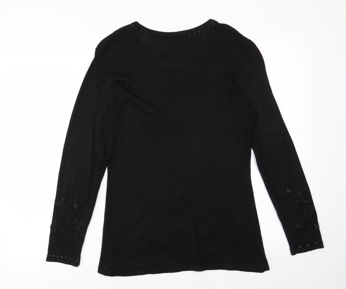 Canda Womens Black   Pullover Jumper Size S