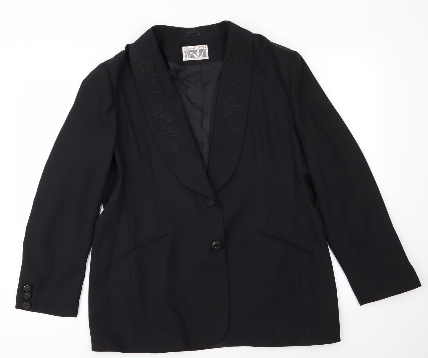 French Kiss Womens Black   Jacket Blazer Size 16