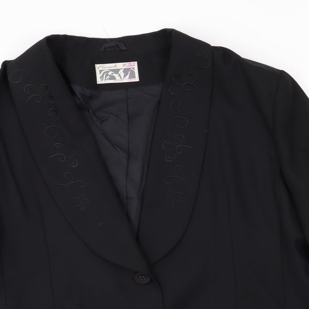 French Kiss Womens Black   Jacket Blazer Size 16