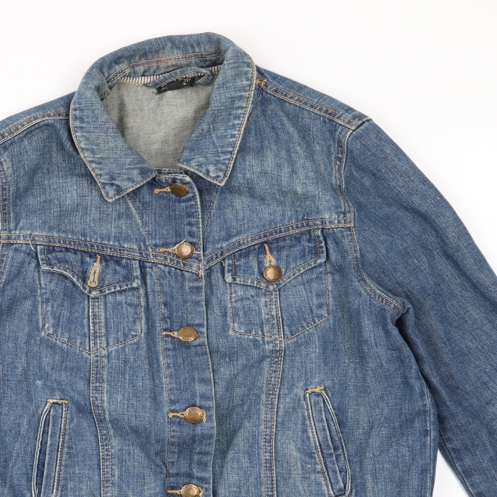 Topshop Womens Blue   Jacket  Size 10