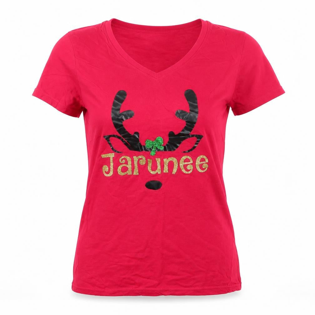 Porter craft & Design Womens Red   Basic T-Shirt Size S  - Jarunee