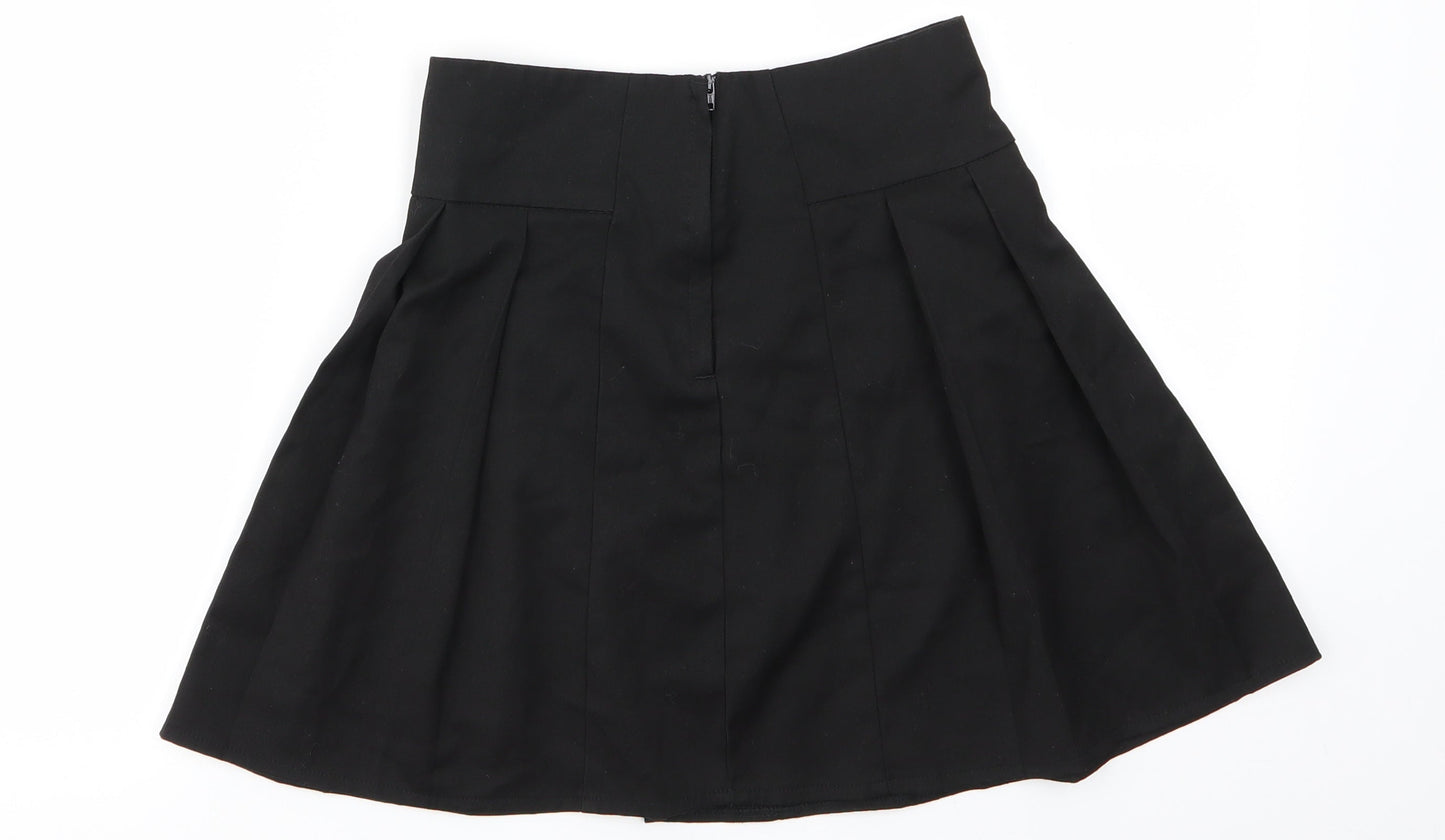 George Girls Black   Pleated Skirt Size 10-11 Years