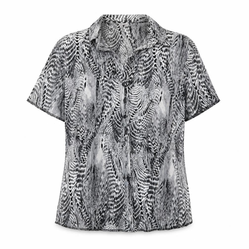 Damart Womens Black   Basic Button-Up Size 14