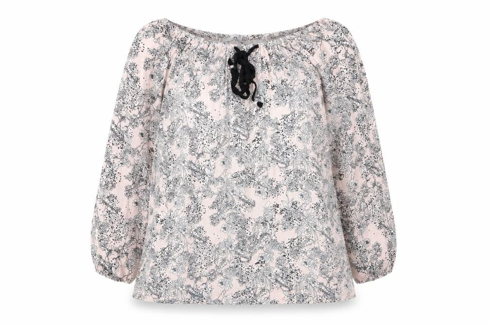 George Womens Pink Floral  Basic Blouse Size 12