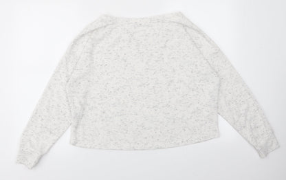 New Look Womens White   Pullover Jumper Size L