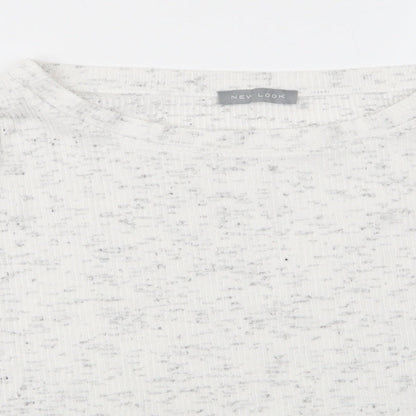 New Look Womens White   Pullover Jumper Size L